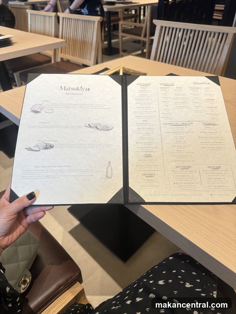 Matsukiya Menu