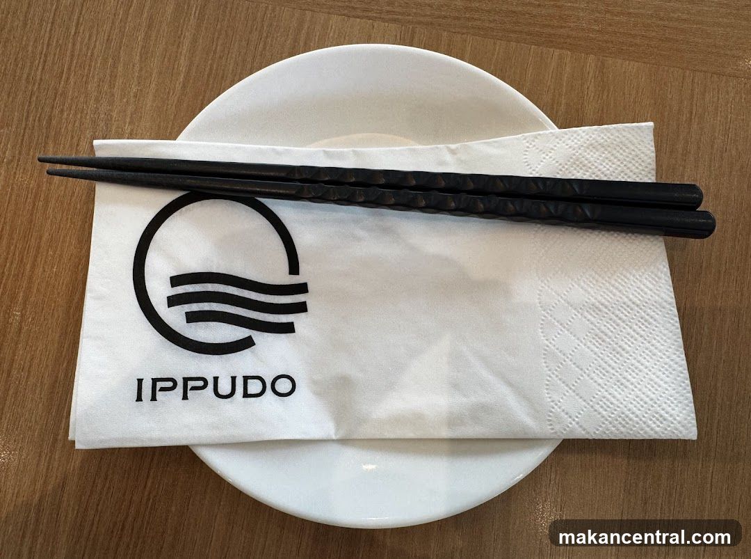 Ippudo Napkin and Chopsticks Setup