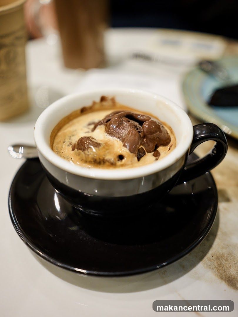 Coffee with Chocolate Ice Cream