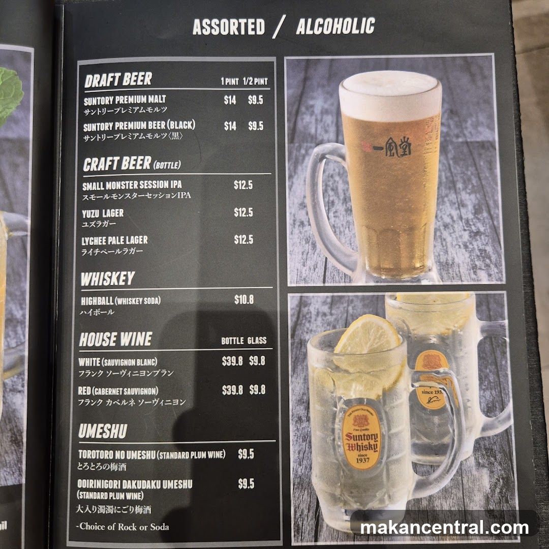 Assorted / Alcoholic Menu