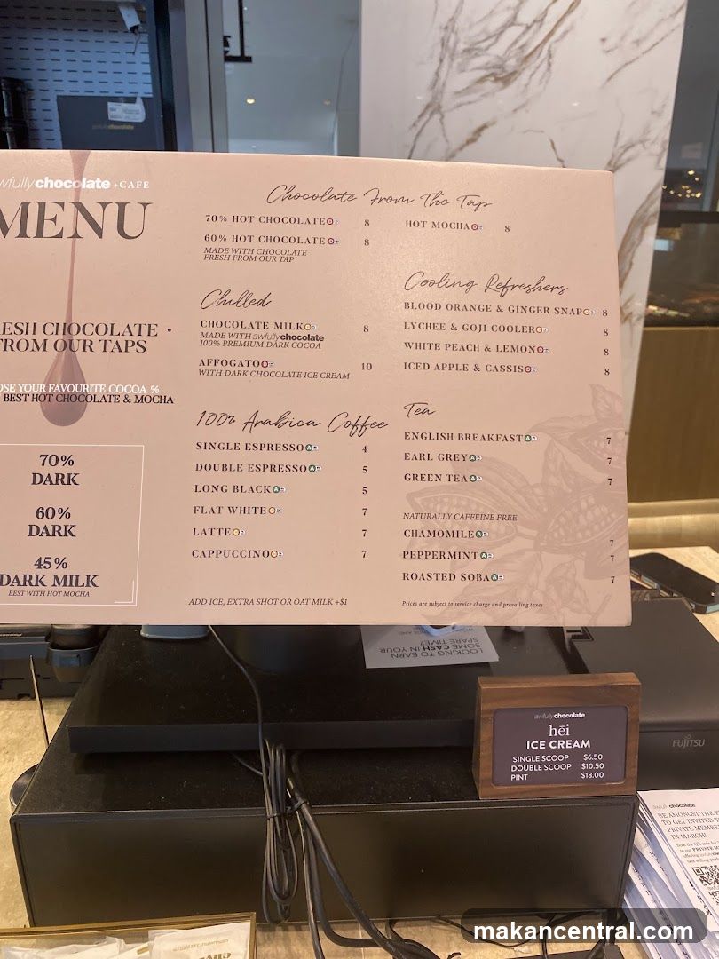 Mully Chocolate Cafe Menu