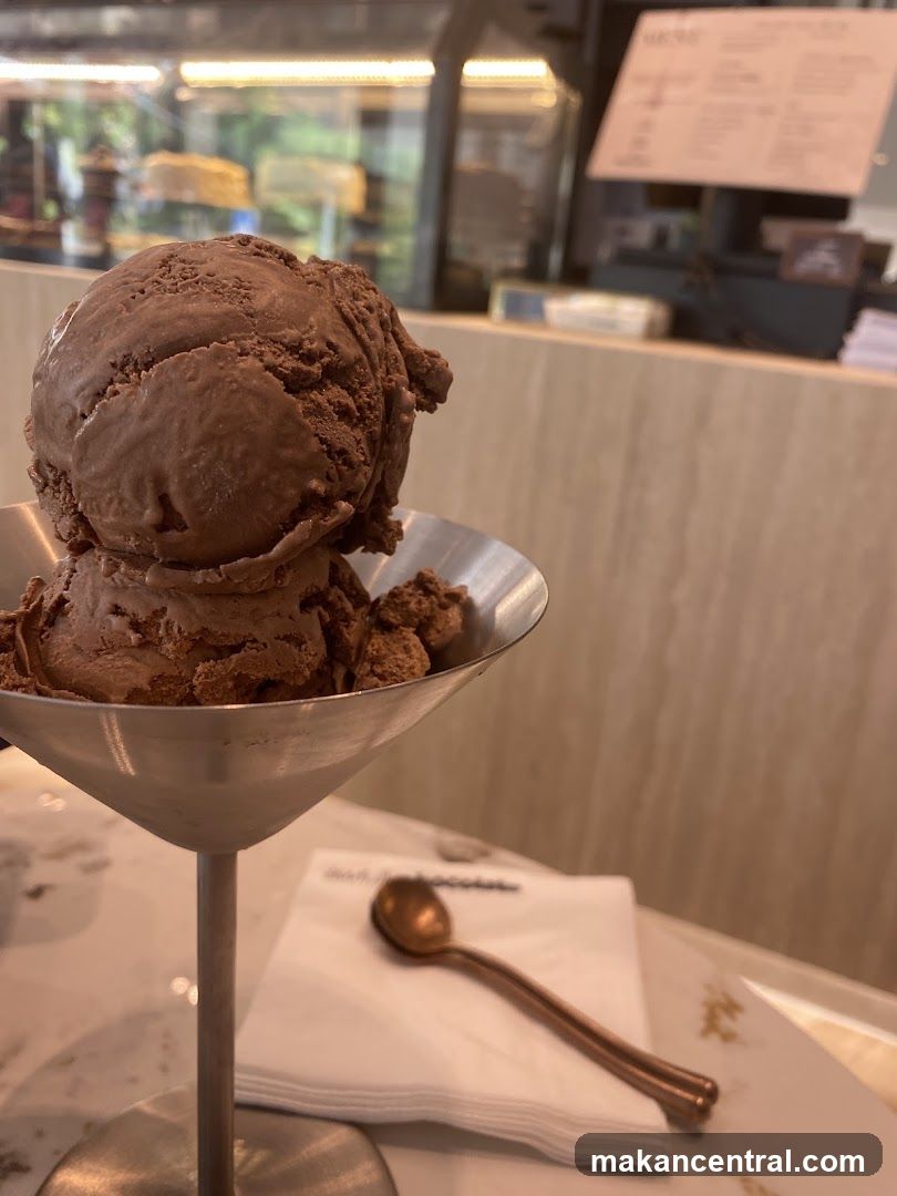 Chocolate Ice Cream in Martini Glass