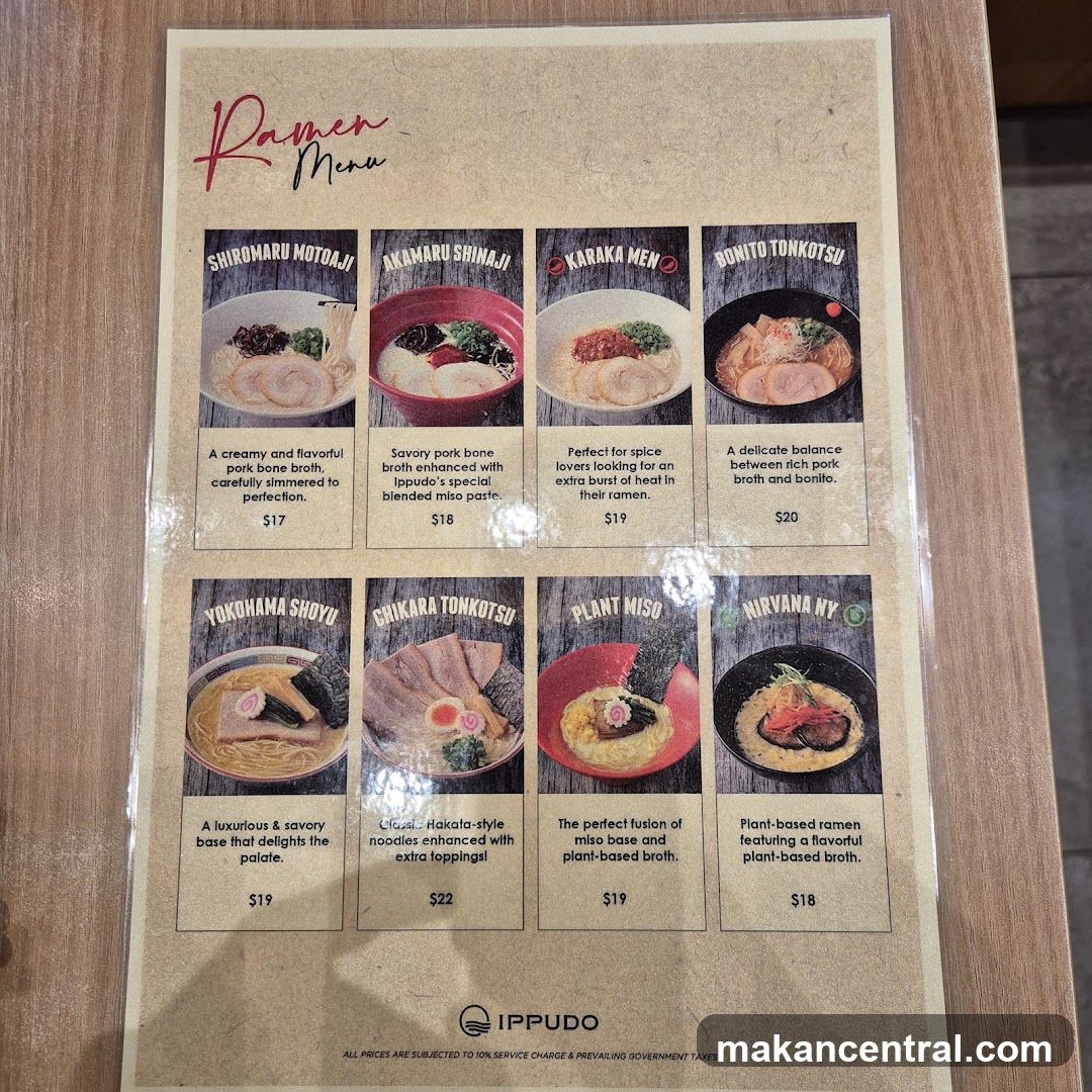 Ramen Menu