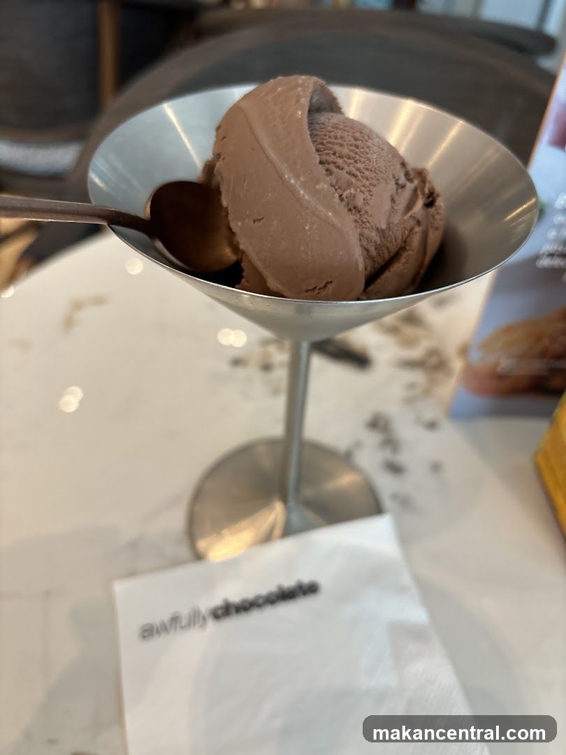 Chocolate Ice Cream in Martini Glass