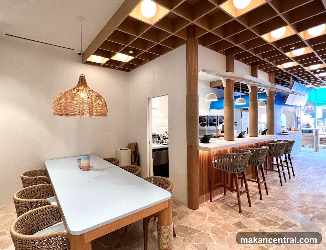 Interior of a modern café or restaurant