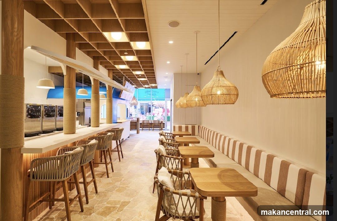 Interior of a modern café or restaurant