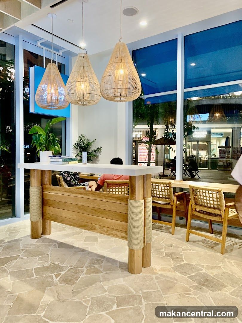 Interior of a modern café or lounge
