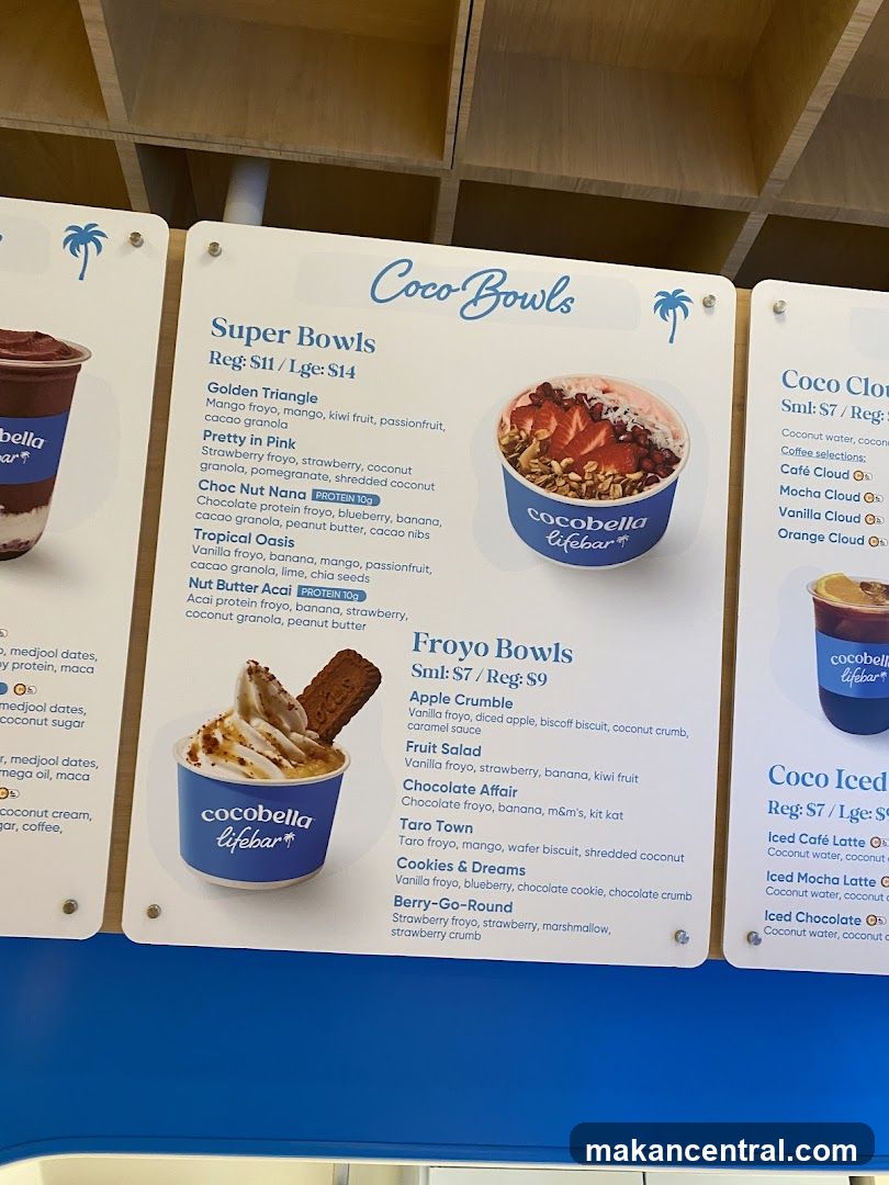 Coco-Bowls Menu Board