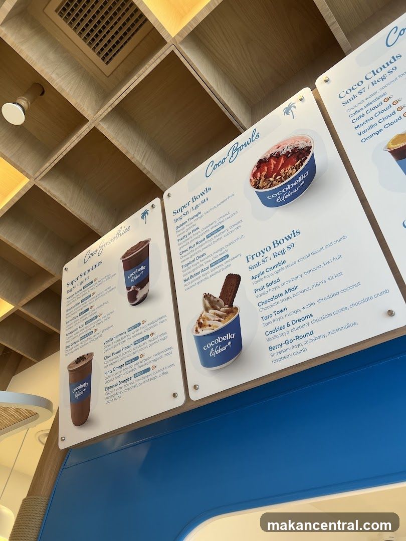 CocoBella LifeBar Menu Board
