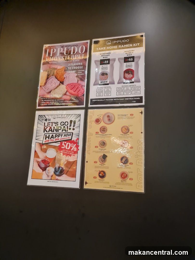 Promotional Materials Displayed on Dark Surface
