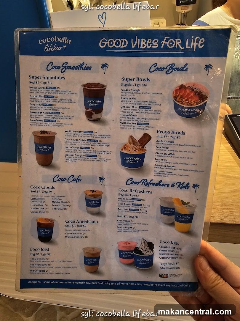 Cocobella Lifebar Menu