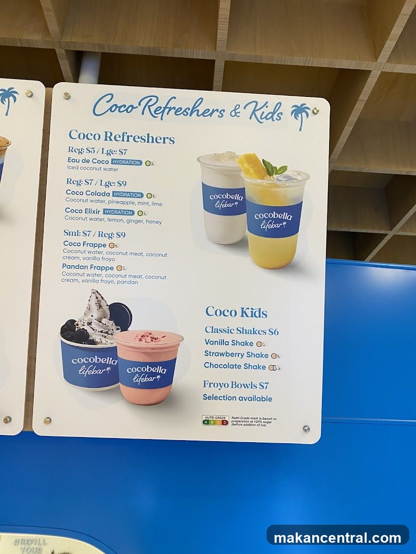 Coco Refreshers & Kids Menu