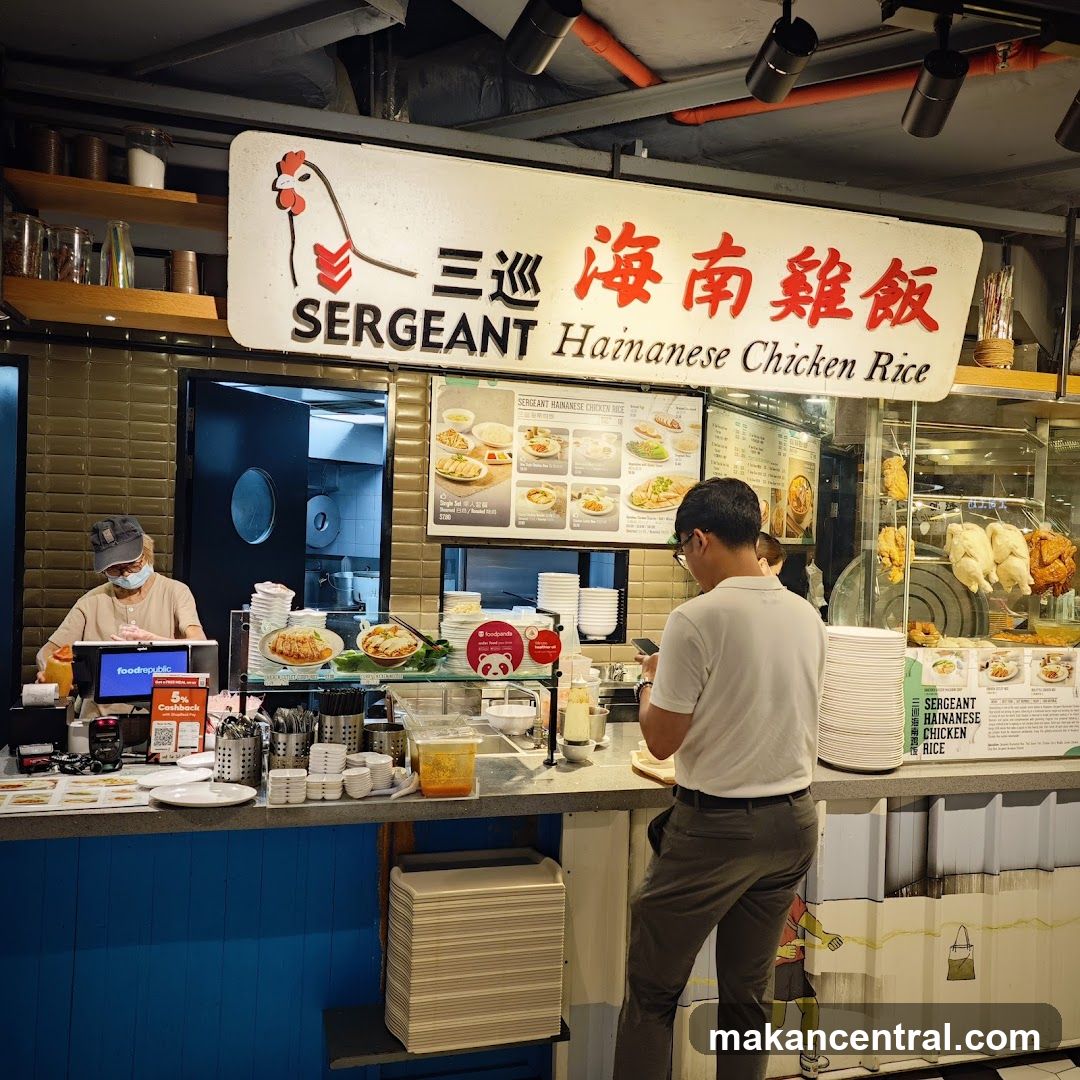Sergeant Hainanese Chicken Rice stall interior