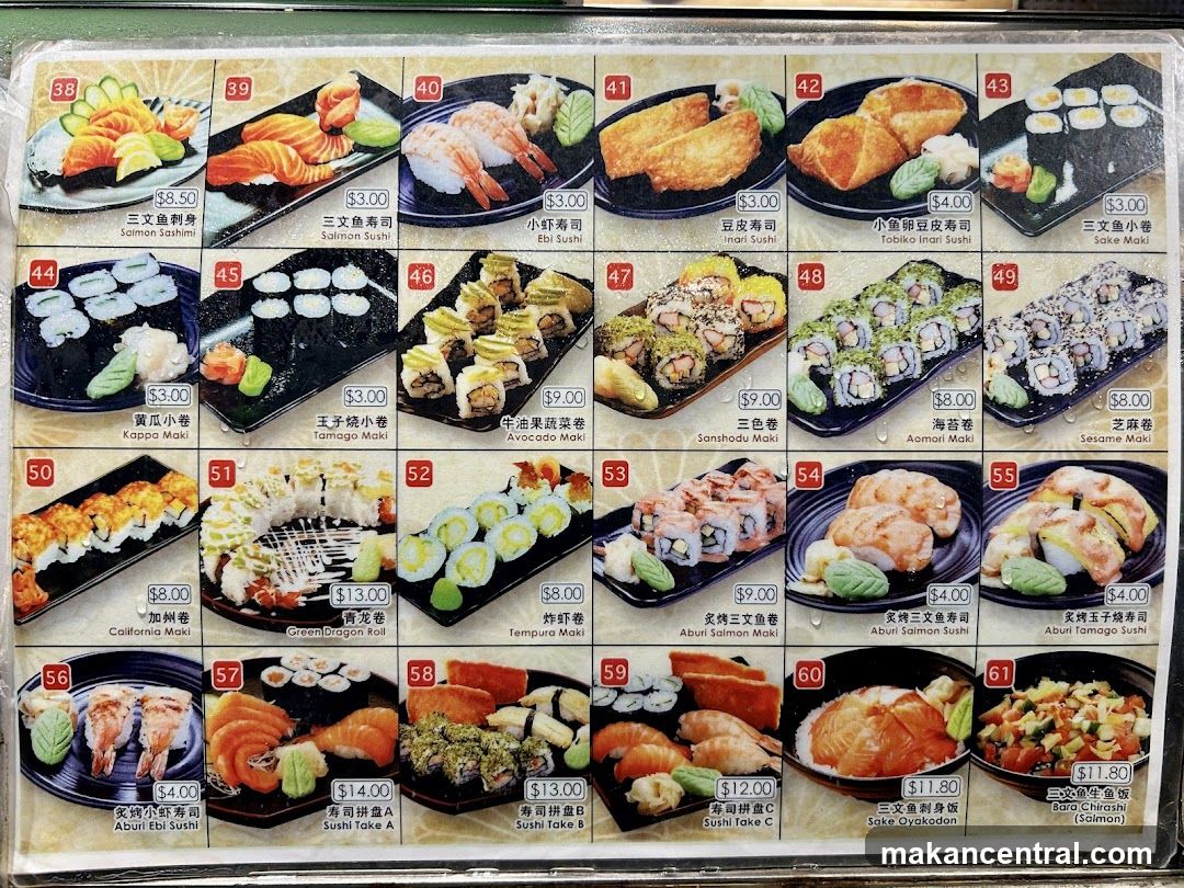 Sushi Menu