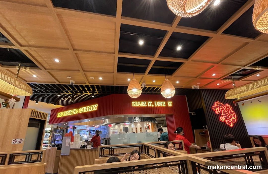 Interior of Monster Curry restaurant