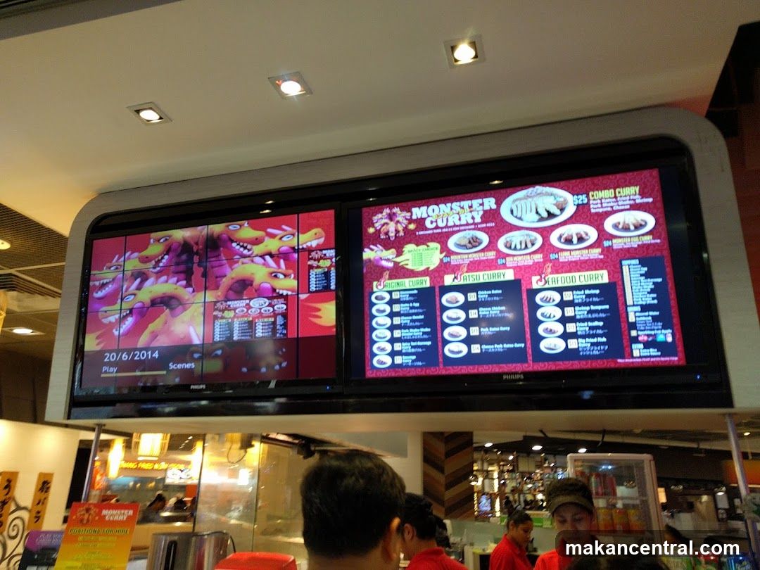 Monster Curry Menu Display