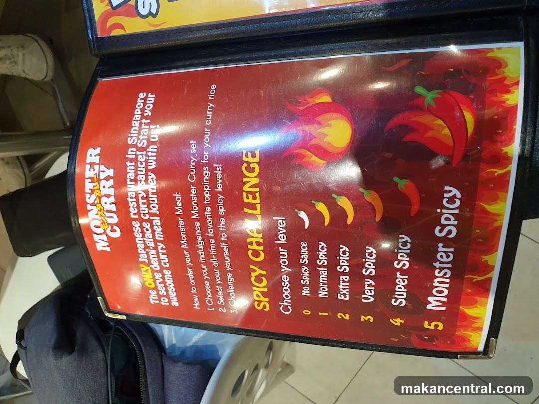 Monster Curry Spicy Challenge Menu