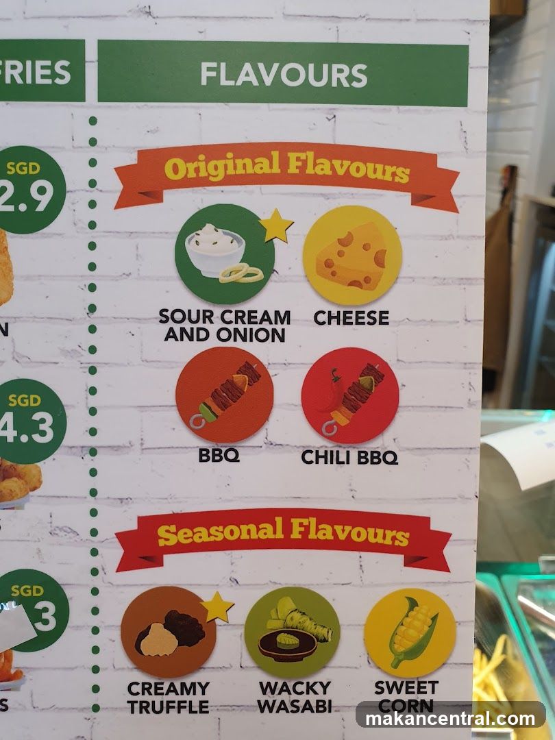 Flavours Menu