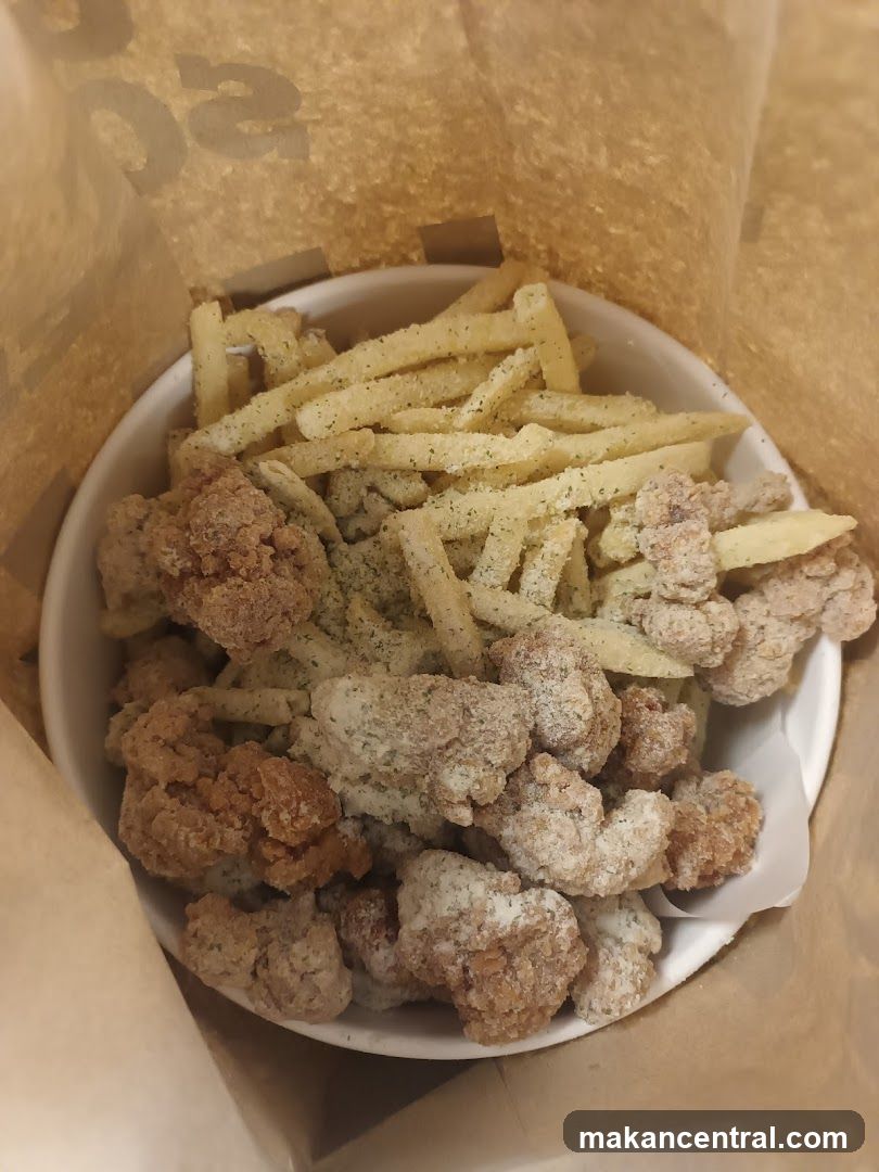 Food in paper container