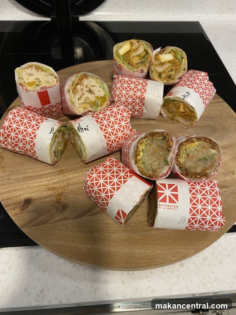 Food Items on Wooden Board