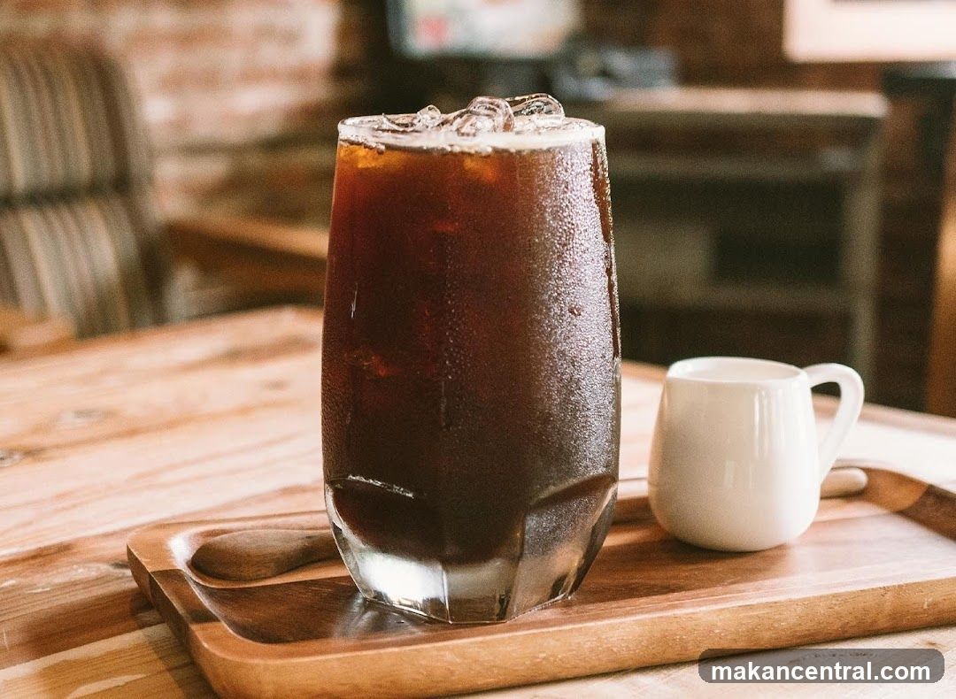 Iced Coffee in Café Setting