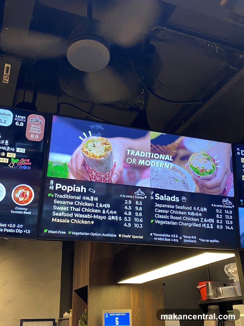 Popiah Menu Display