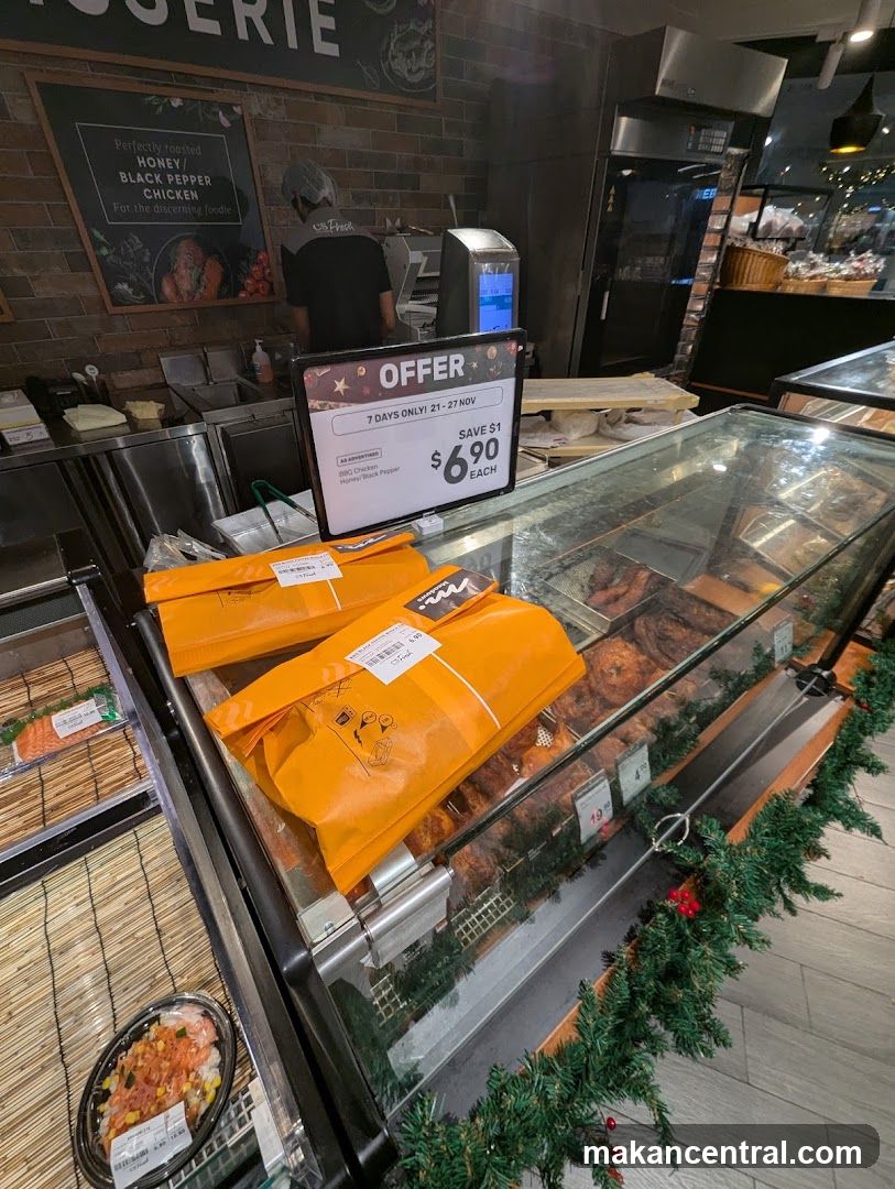 Food display in grocery store