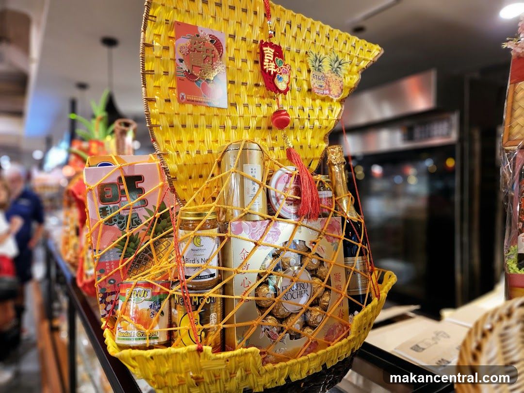 Yellow Gift Basket Display