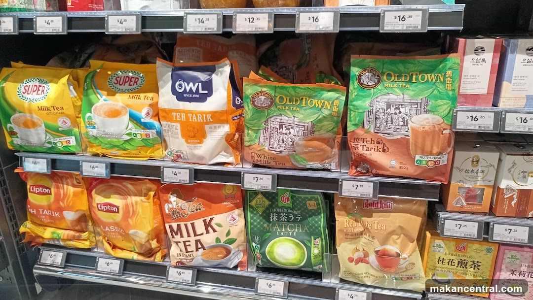 Tea products shelf