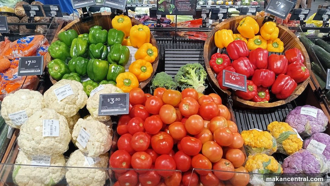 Vegetable Display in Supermarket