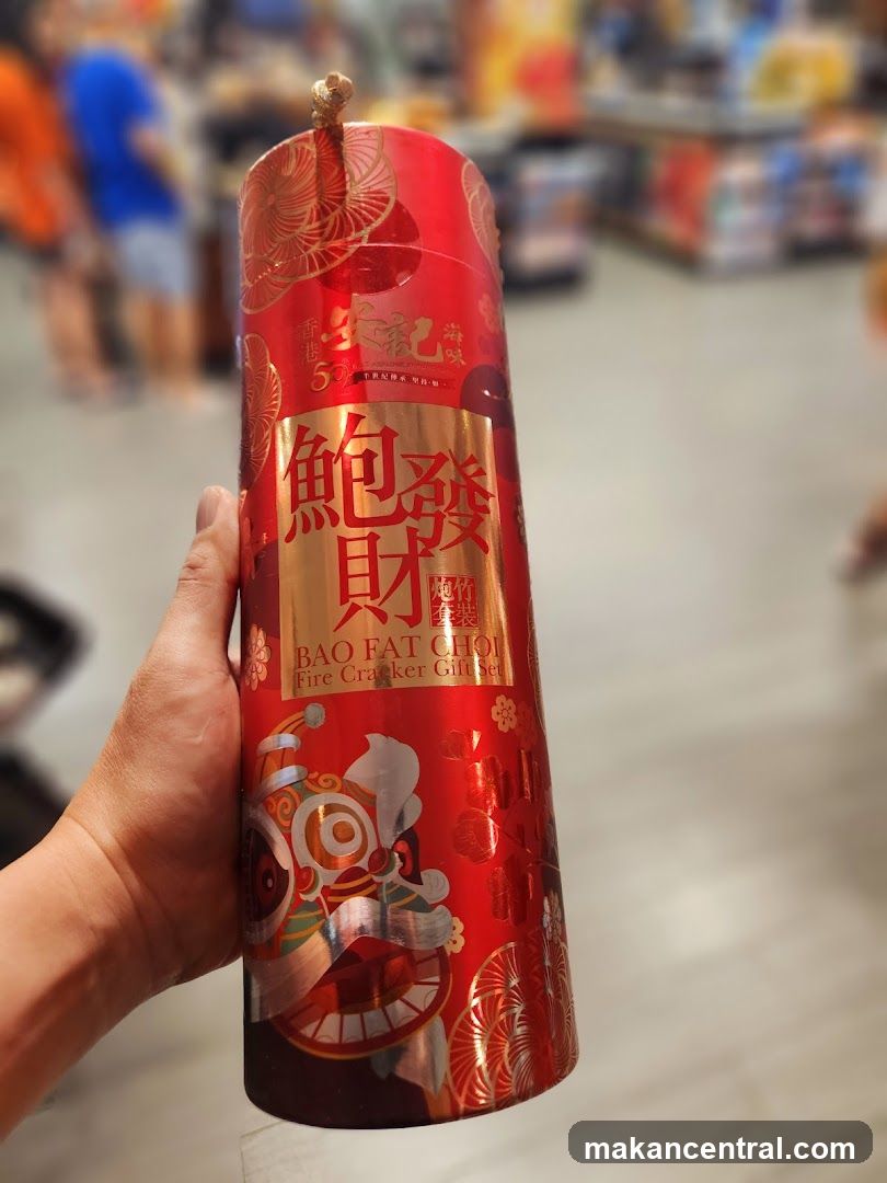 Hand holding firecracker gift set