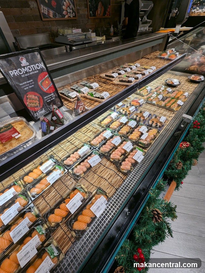 Sushi Display in Retail Store