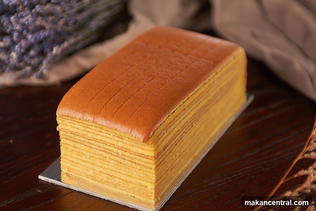 Layered Cake on Wooden Surface