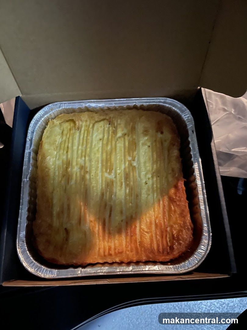 Food in aluminum tray