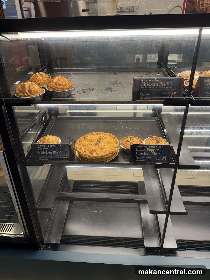 Display Case with Chicken Pies
