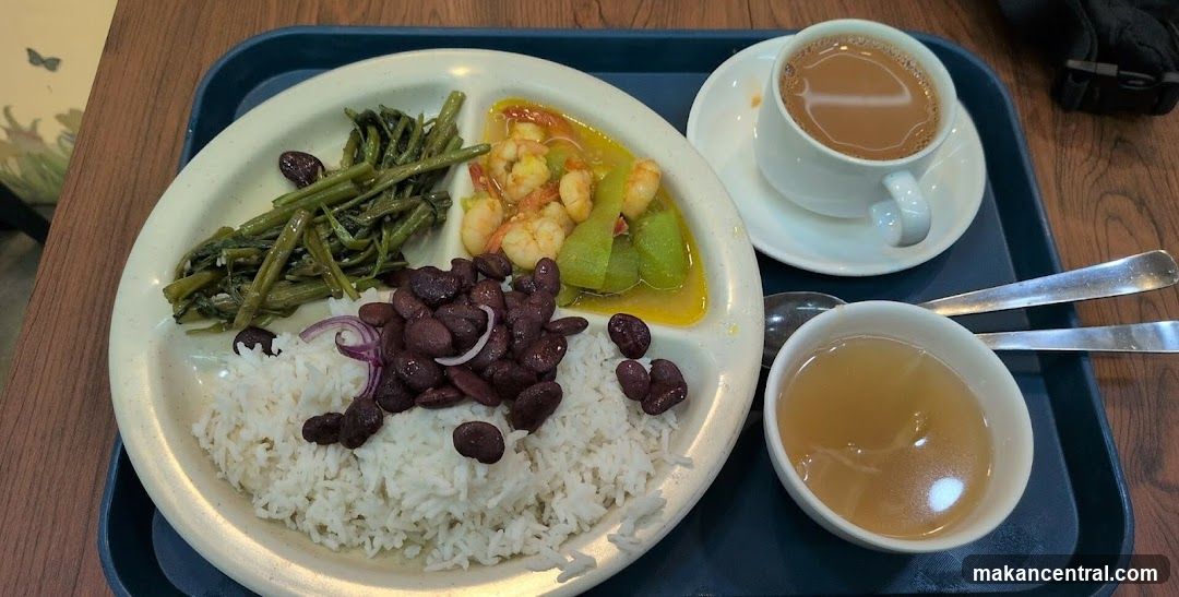 Meal served on tray