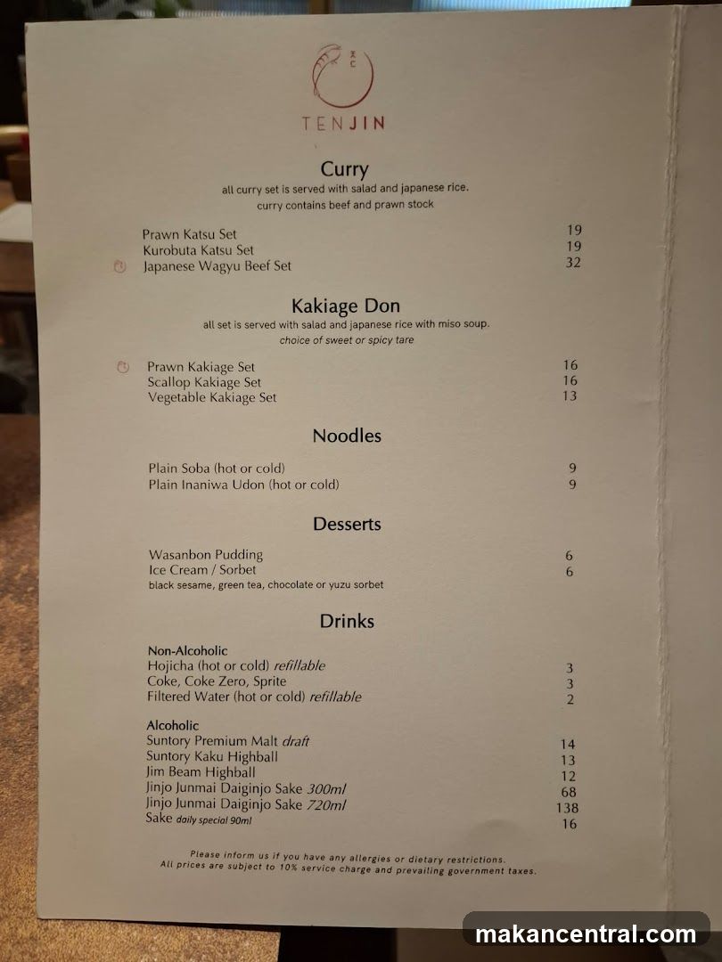 Tenjin Menu