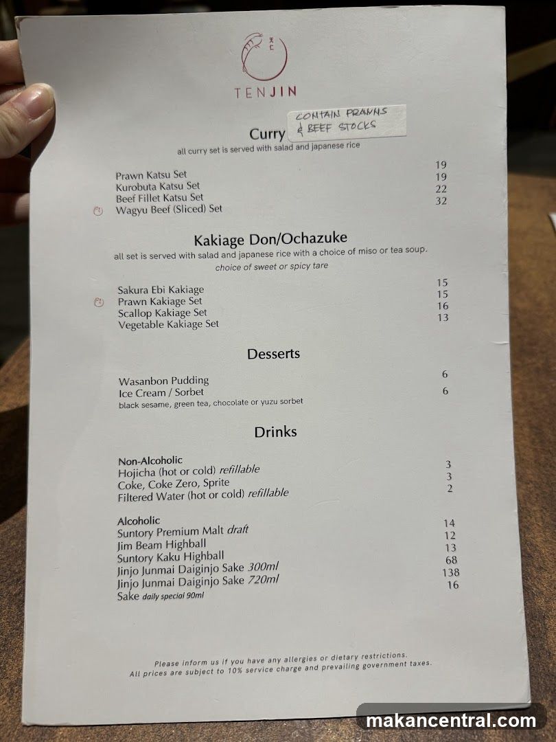 Tenjin Menu
