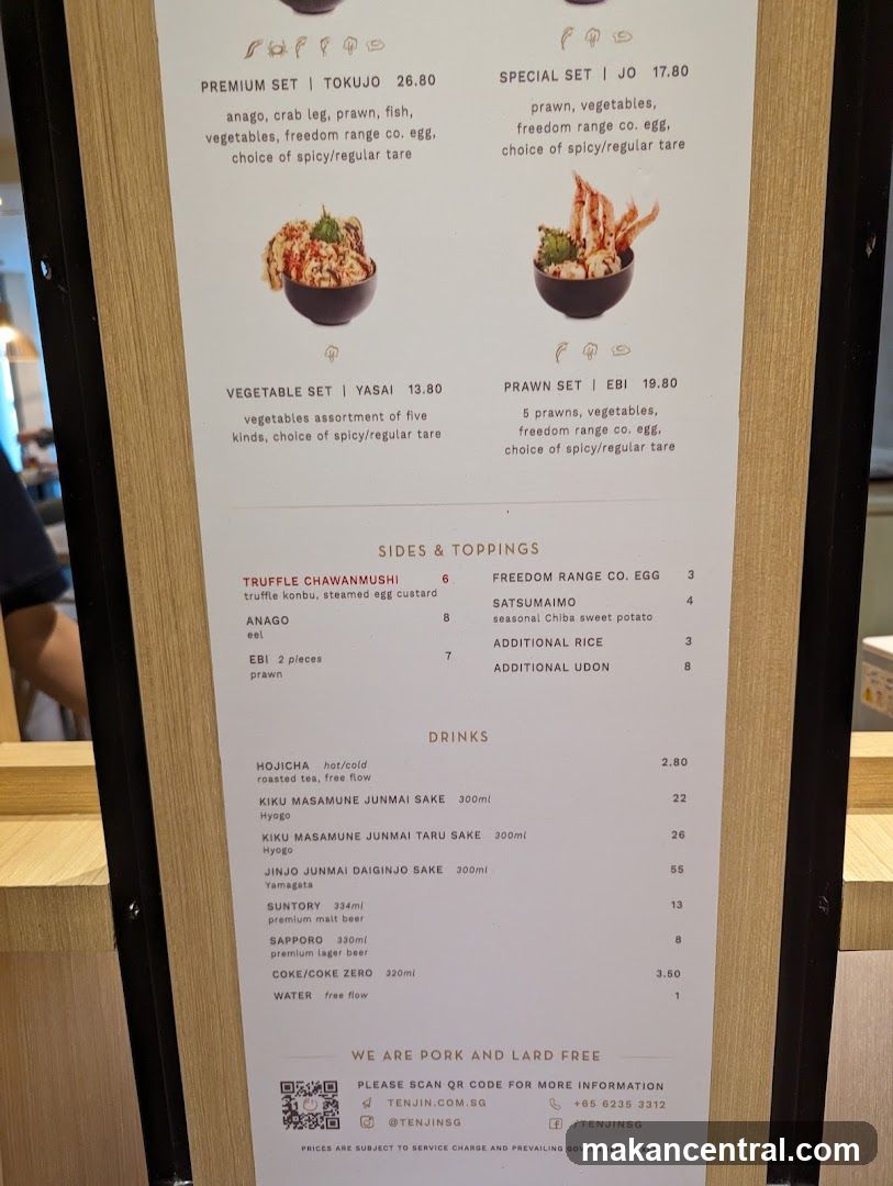 Tenjin Menu Board