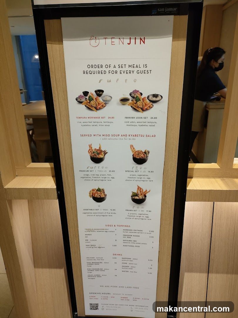 Tenjin Menu Board