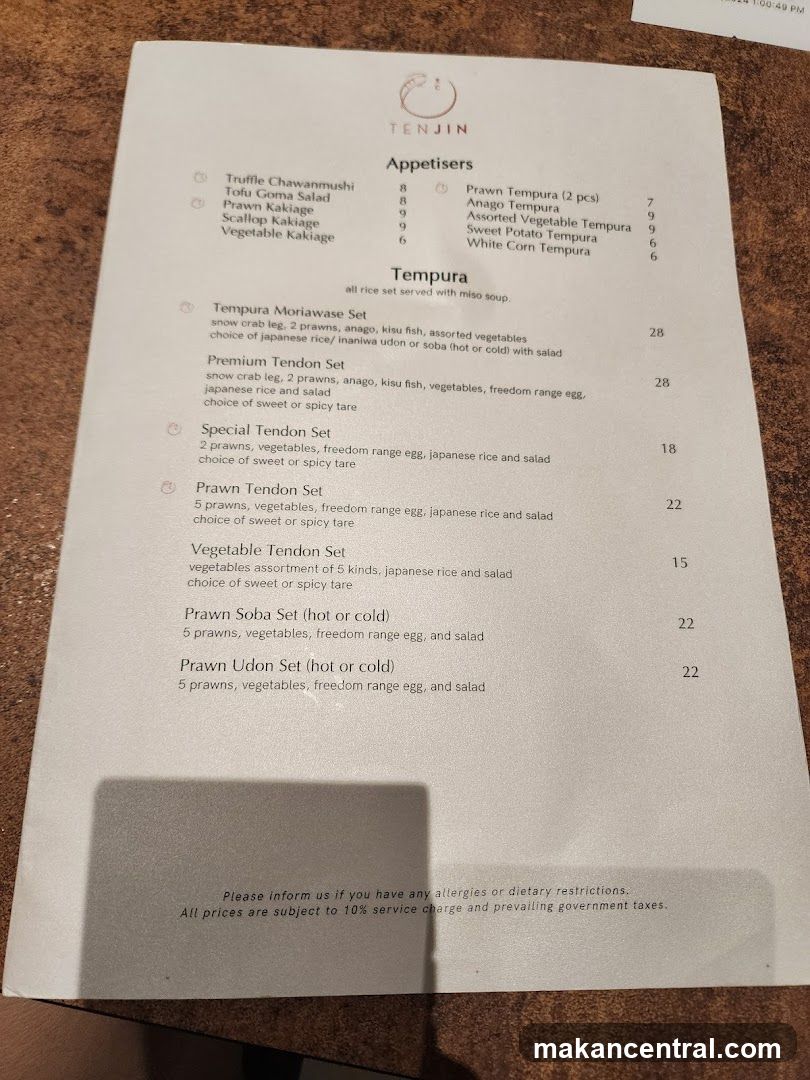 Tenjin Menu