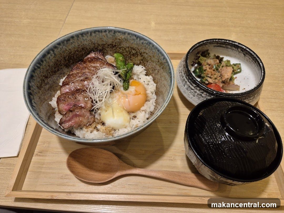 Food Presentation on Wooden Tray