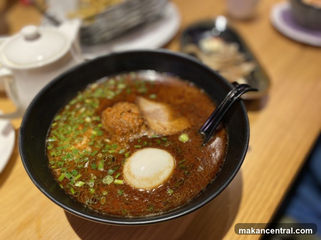 Ramen Bowl on Wooden Table