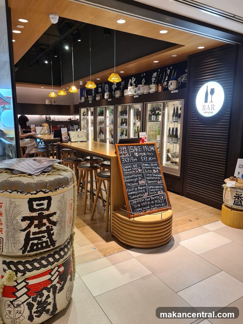 Bar Interior with Sake Promotions