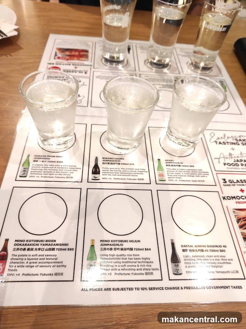 Sake Tasting Setup