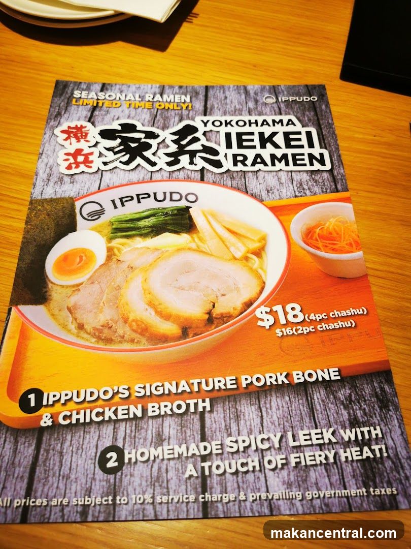 Ippudo Ramen Menu Flyer