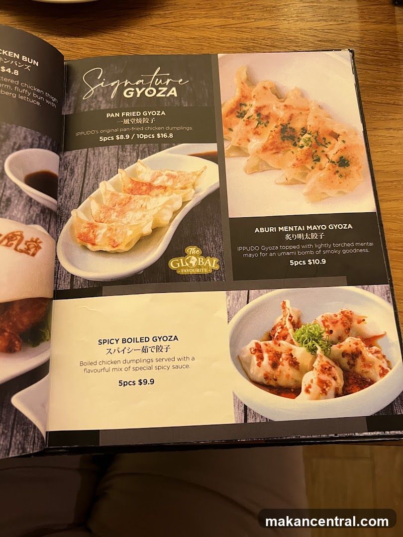 Signature Gyoza Menu Section