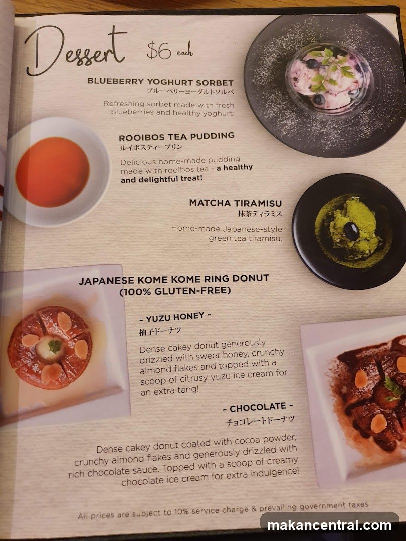 Dessert Menu