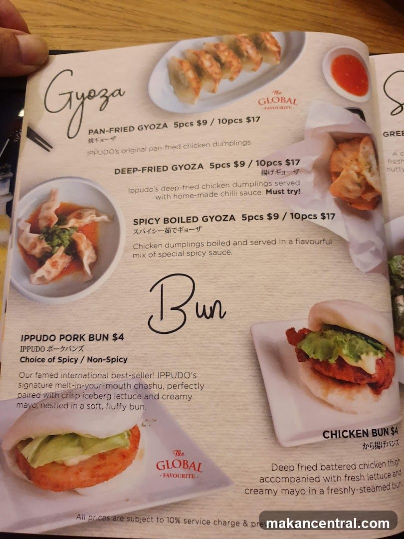 Ippudo Menu Section