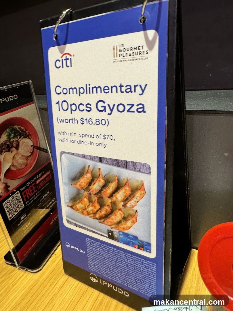 Complimentary Gyoza Promotion Sign